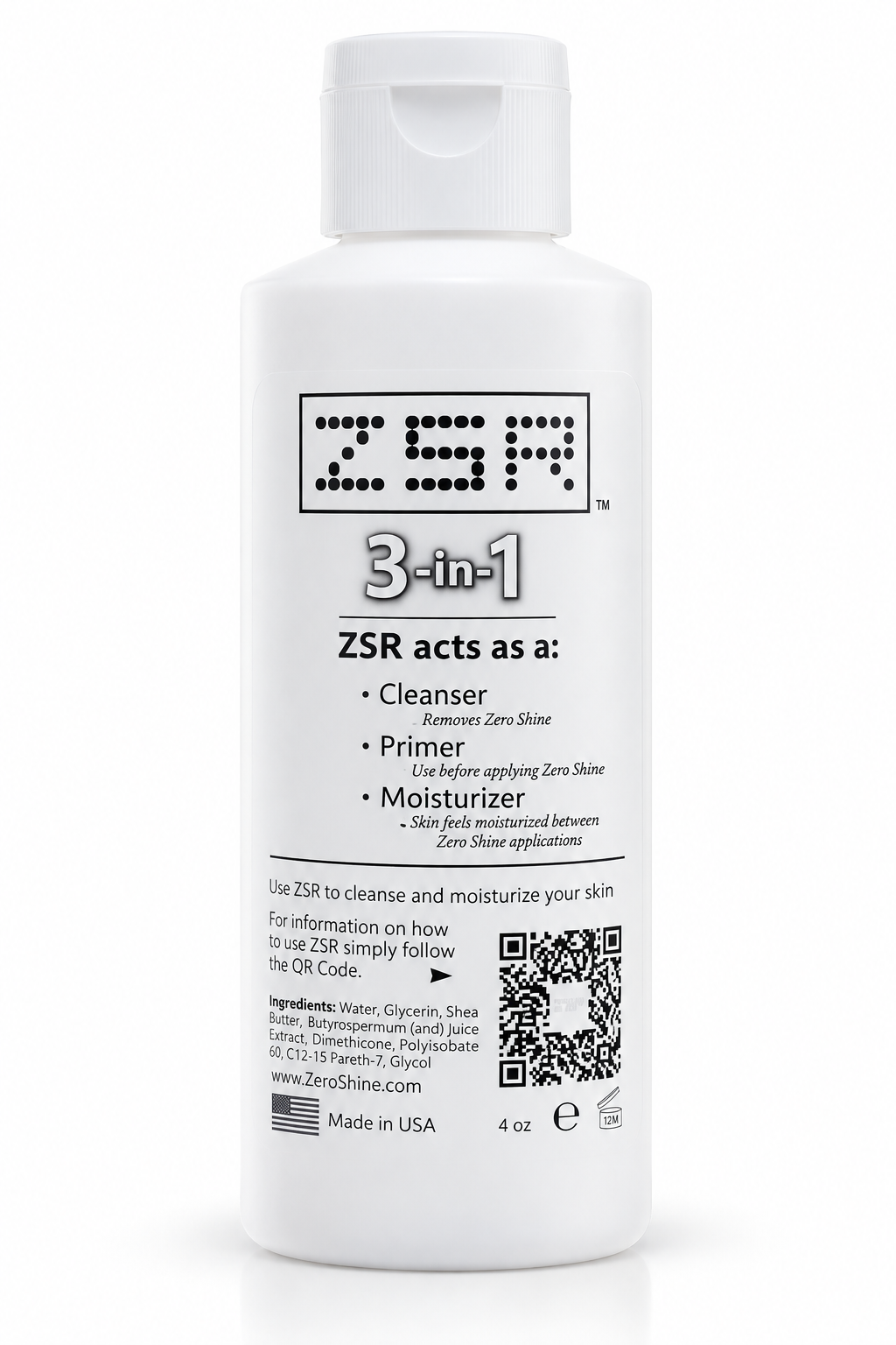 Zero Shine ZSR 3-in-1 Scalp Cleanser, Primer & Moisturiser 125ml